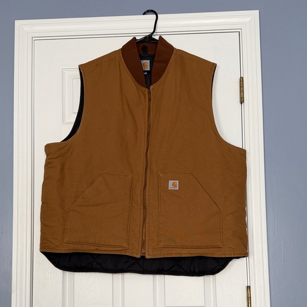 Carhartt Brown Workwear Quilted Vest - Men's XXXL Tall